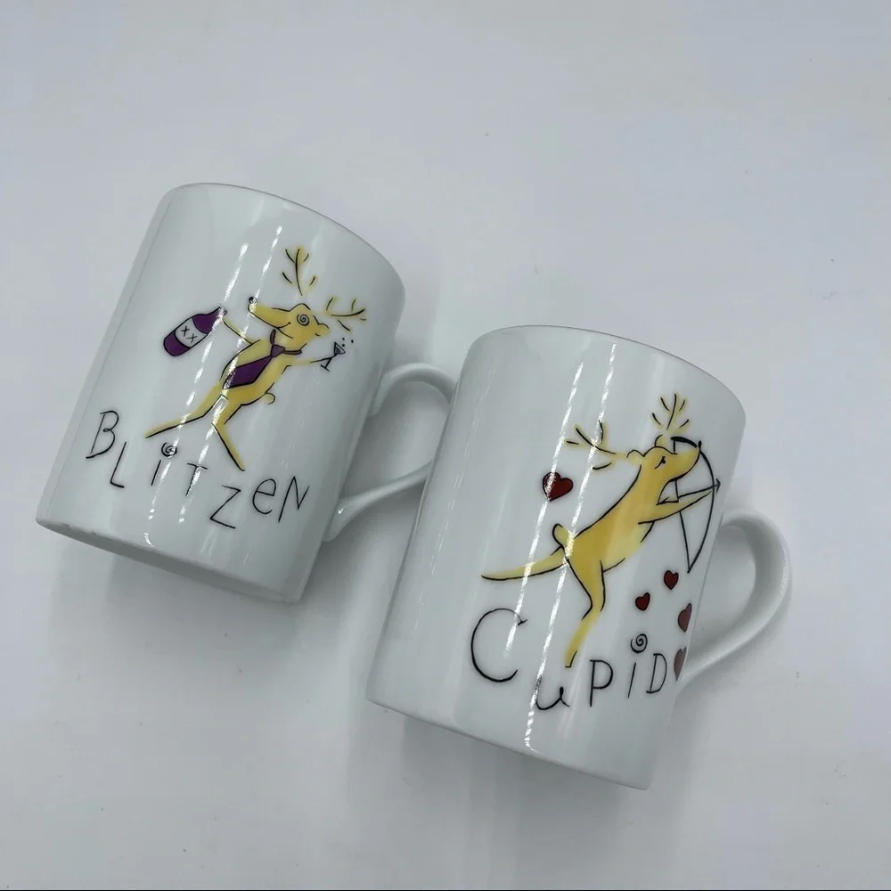 POTTERY BARN RUDOLPH Coffee Cup Reindeer